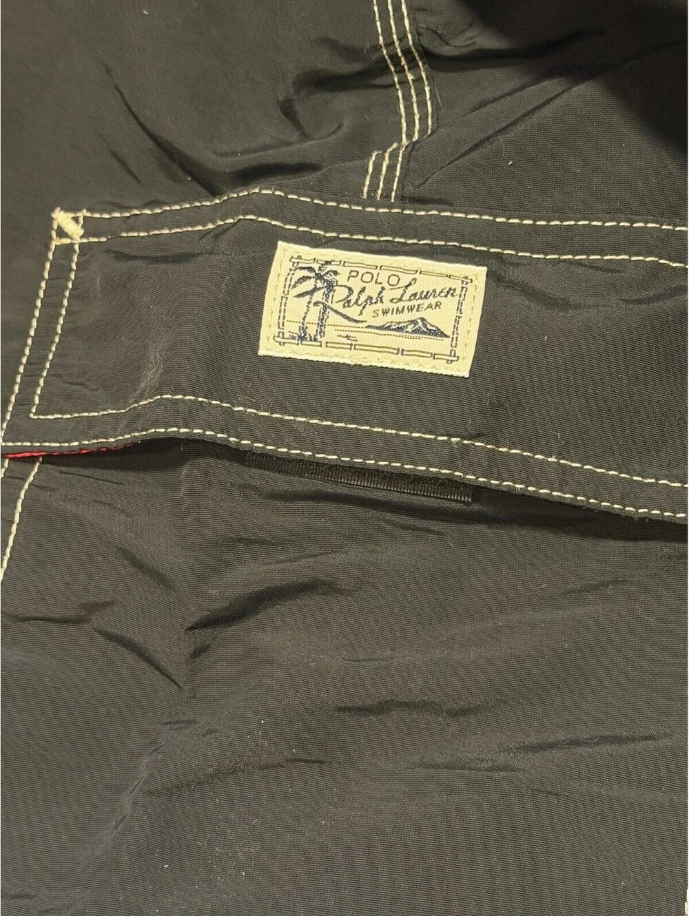 POLO RALPH LAUREN Mens Solid Black Board Swim Shorts Trunks - Sz 4XB 54-56 Sz